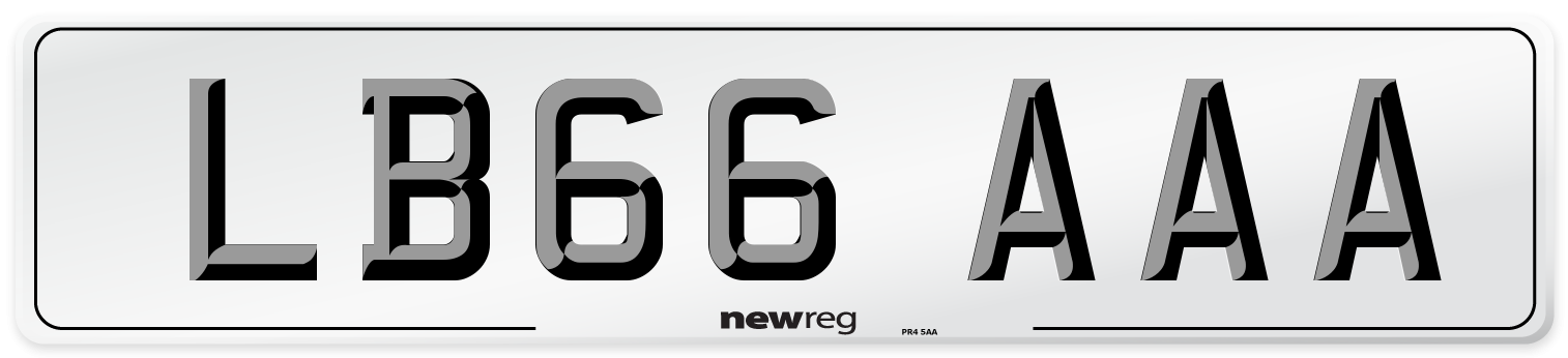 LB66 AAA Number Plate from New Reg